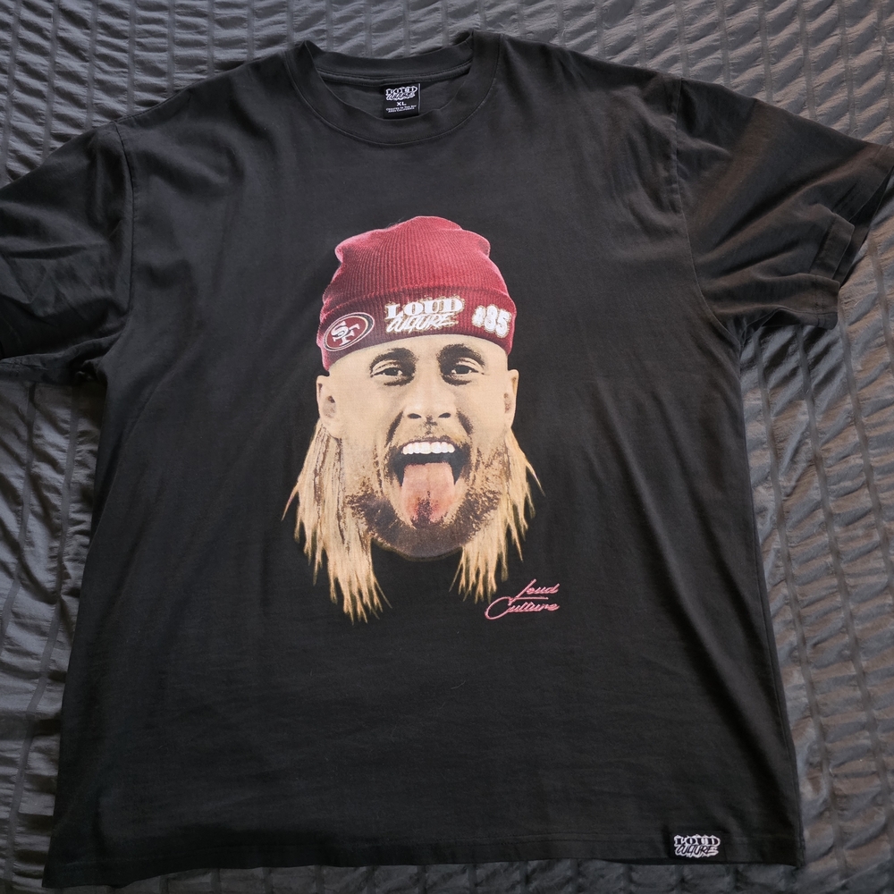 Loud Culture-SF Niners George Kittle Portrait Oversized Tee (Black)